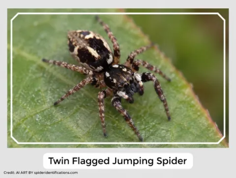 Twin Flagged Jumping Spider